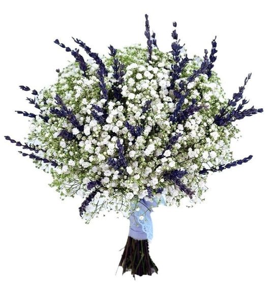 Gypsophila with Lavender Wedding Bouquet