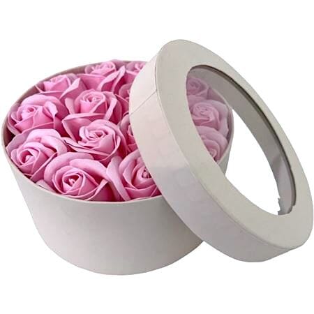 Pink Scented Forever Roses in Hat Box – Luxurious Artificial Roses