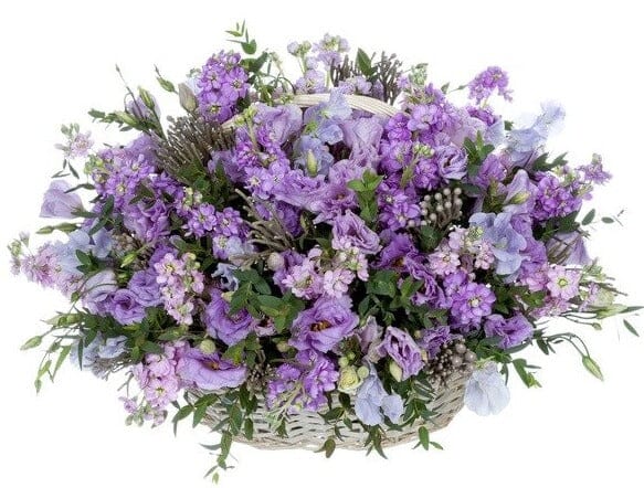 Scented Purple Flowers Basket