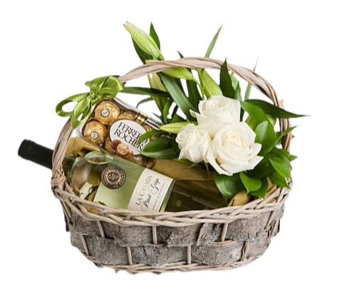 Amazing Hamper with White Roses