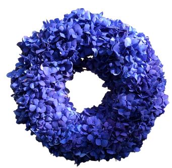 Blue Hydrangea Door Wreath