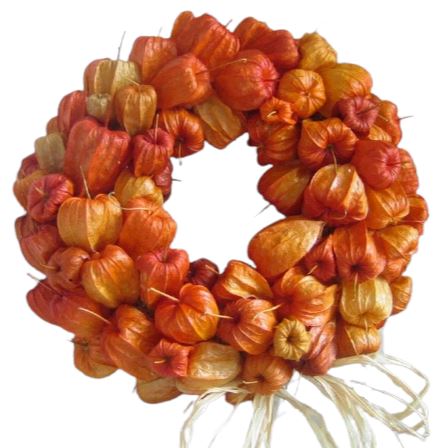 Chinese Lantern Halloween Wreath