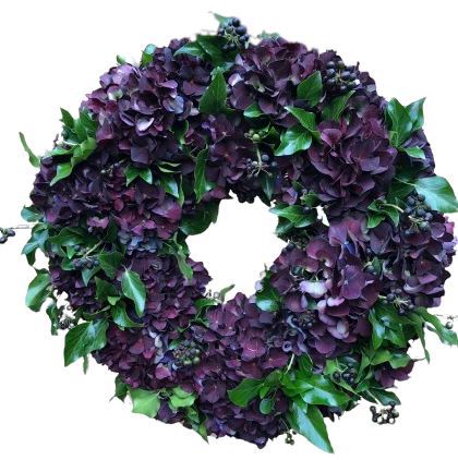 Hydrangea with English Ivy Wreath