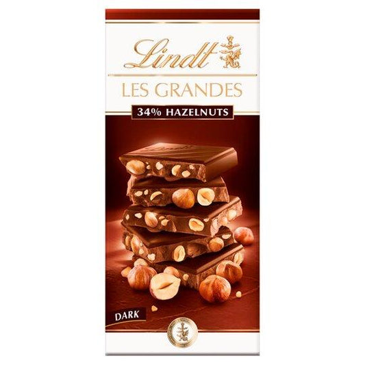 Lindt Dark Chocolate With Hazelnut Bar