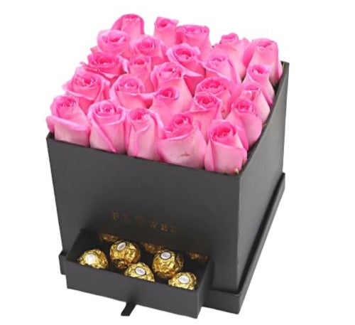 Pink Roses and Chocolate Secret Box