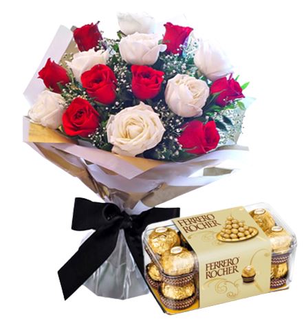 Premium Forrero Rocher flower gift box for birthday ,wedding