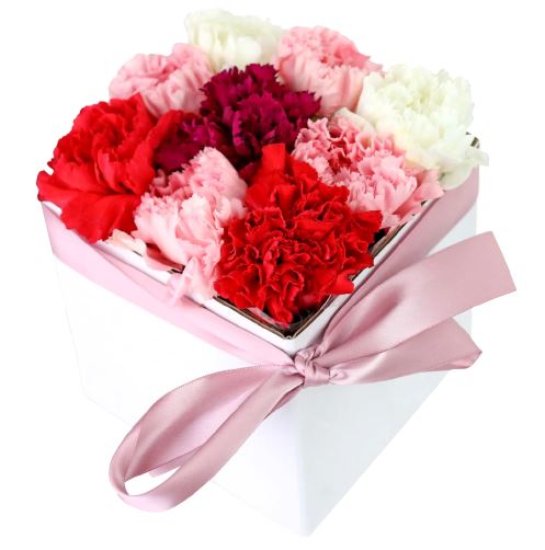 Romantic Colourful Carnation Box